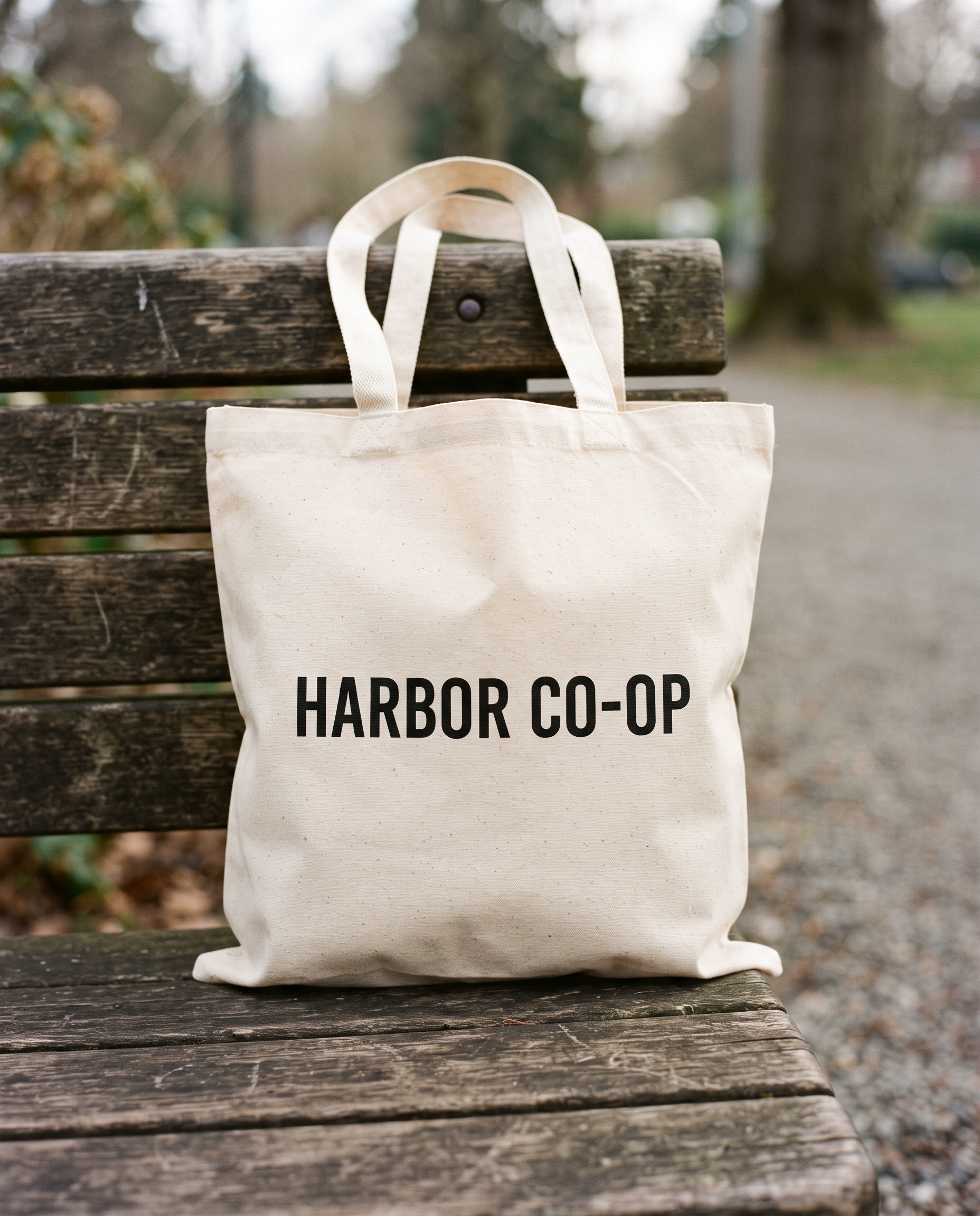 Nano Banana 2 tote with HARBOR CO-OP wordmark