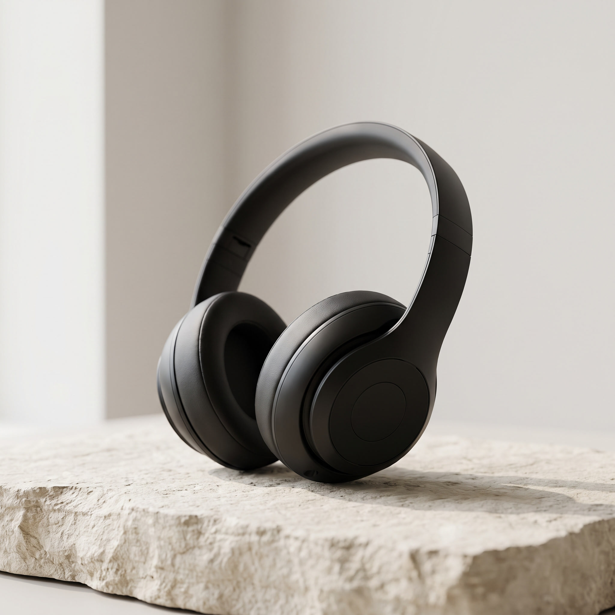Nano Banana Pro product shot of matte black headphones